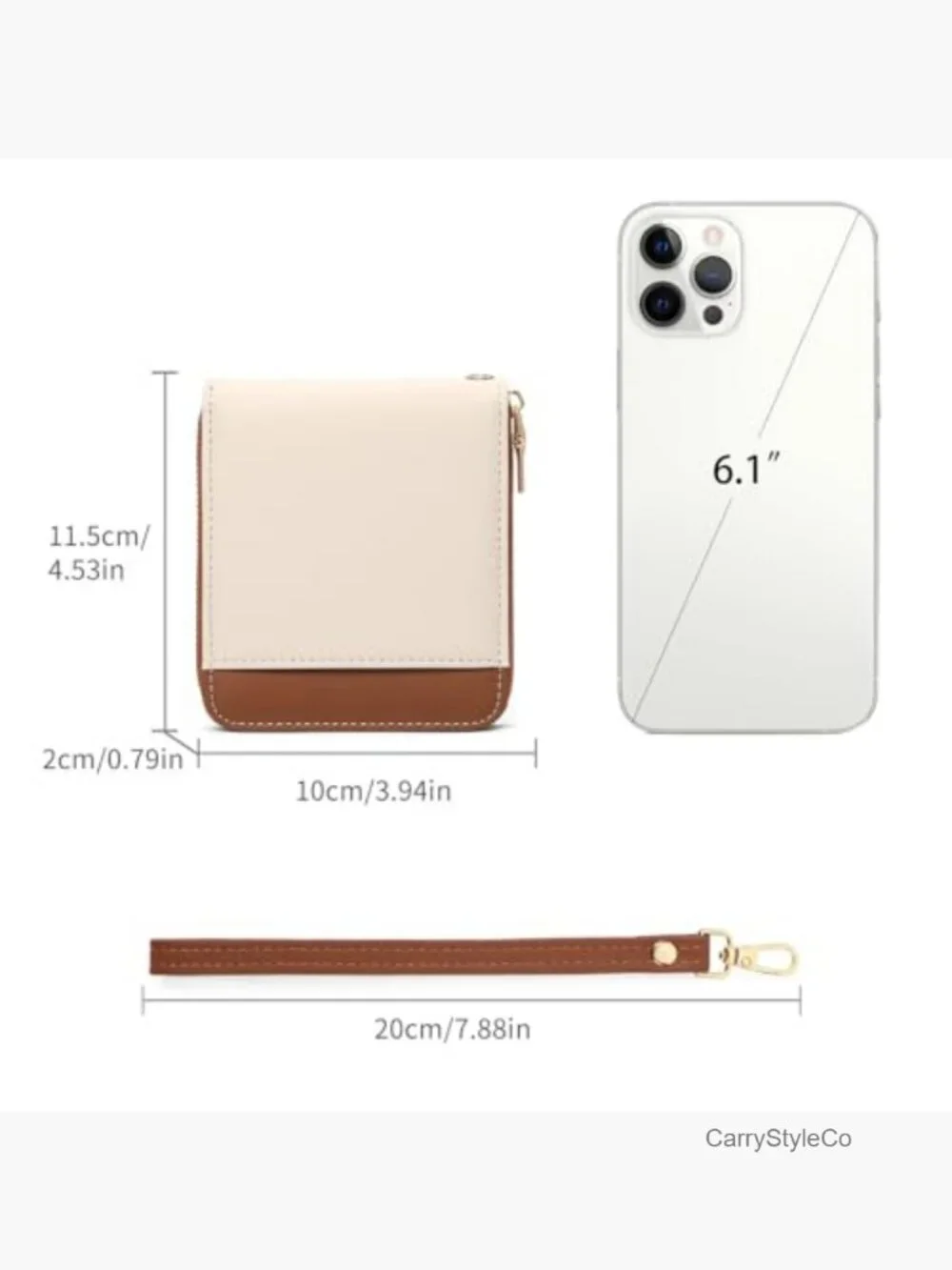 RFID Blocking Zip Around Wristlet Wallet Vegan Leather Card Holder
